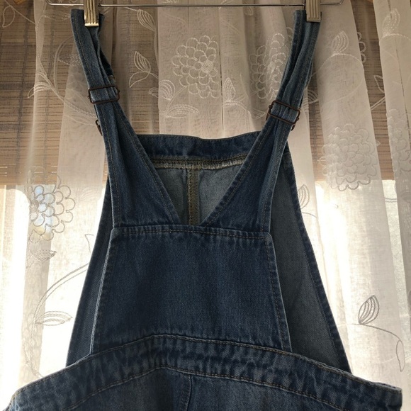 Forever 21 Overall Jeans Size 26 med wash - Picture 12 of 16